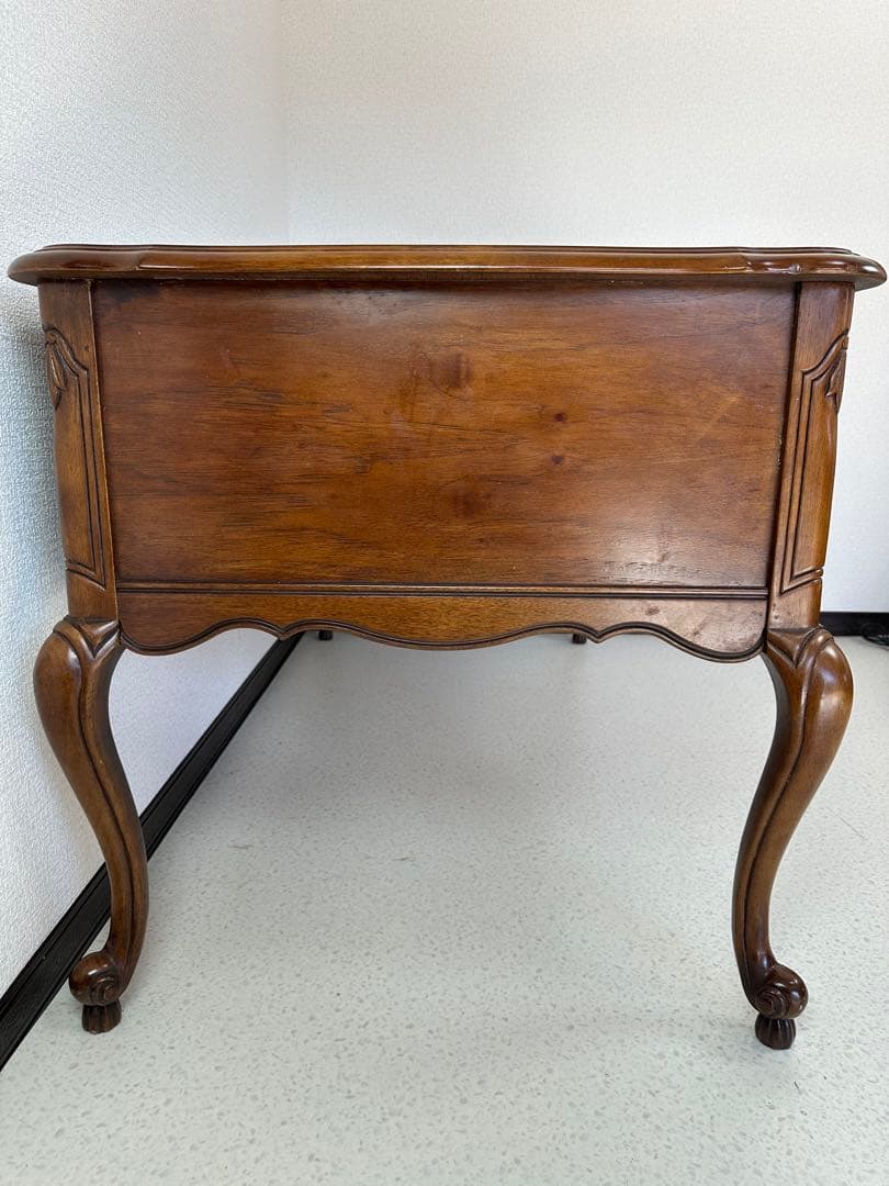 ヨーロッパ エグゼクティブ 猫脚 デスク 書斎机 両袖※i1※