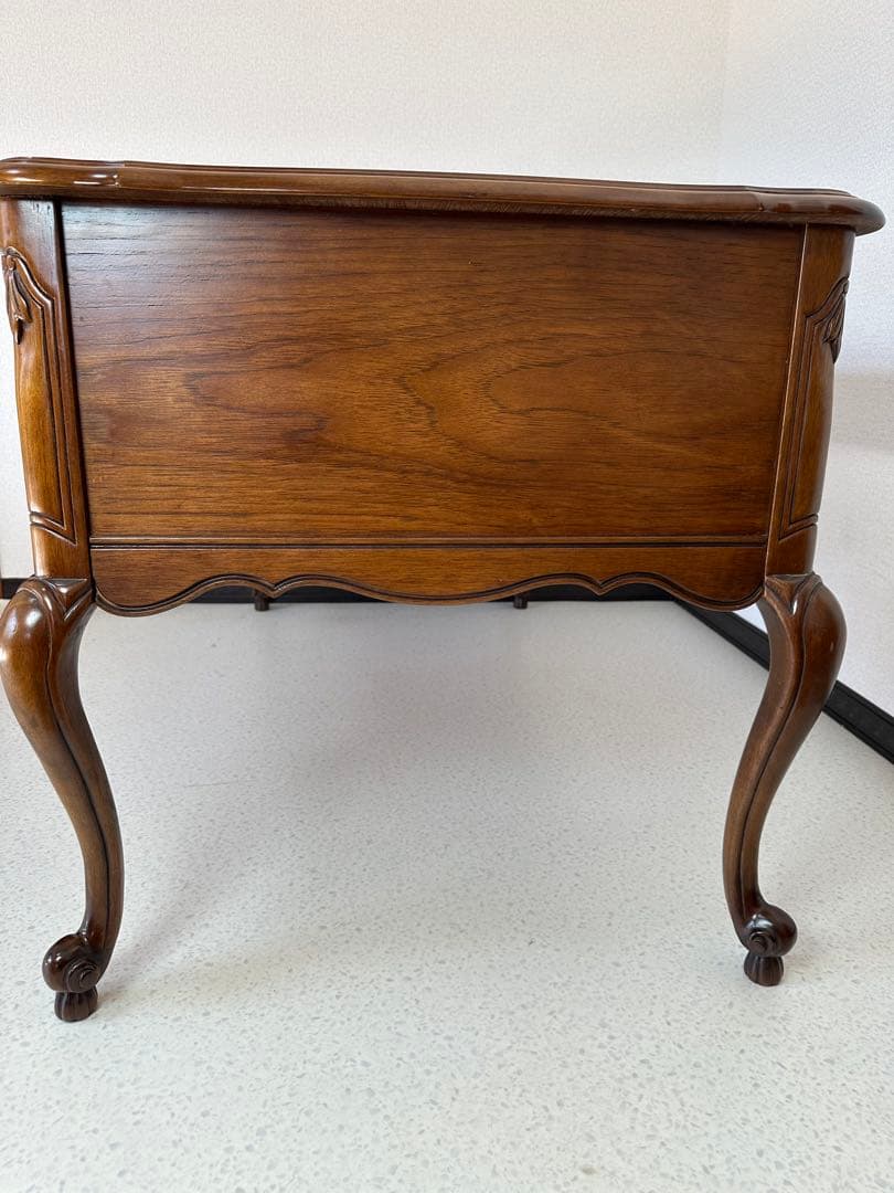 ヨーロッパ エグゼクティブ 猫脚 デスク 書斎机 両袖※i1※