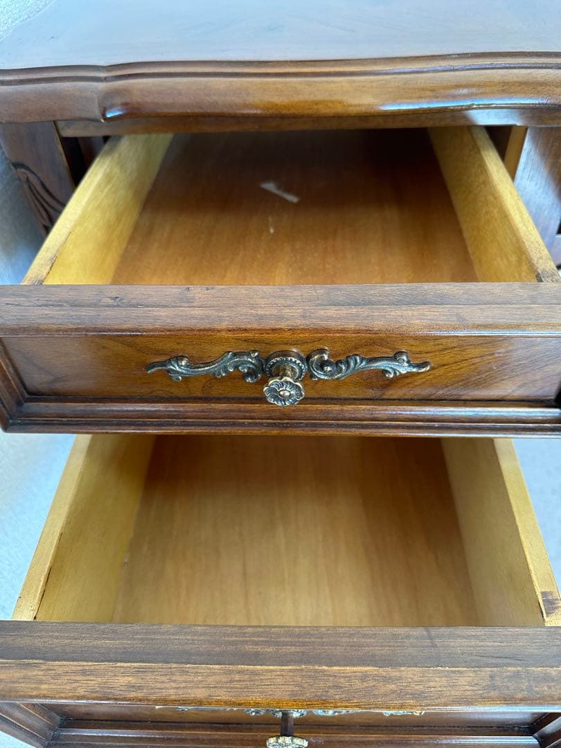 ヨーロッパ エグゼクティブ 猫脚 デスク 書斎机 両袖※i1※