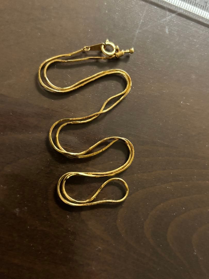 K18 YG スネークチェーン ネックレス