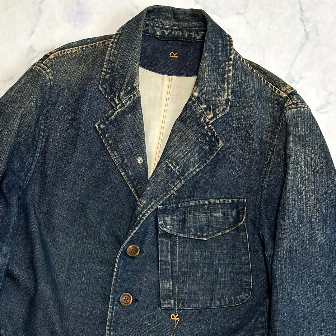 45R カバーオール R刺繍 デニムジャケット インディゴ サイズ3 tx9