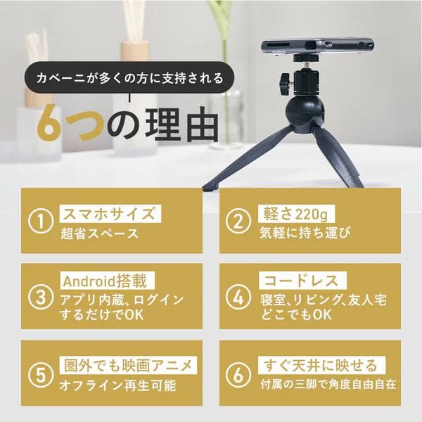 《付属品完備》UENO-mono KABENI T89 小型プロジェクター