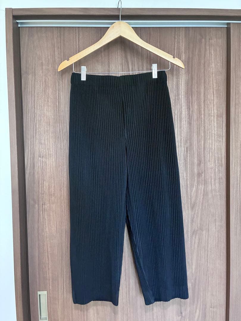 homme plisse スラックス サイズ1 ブラック