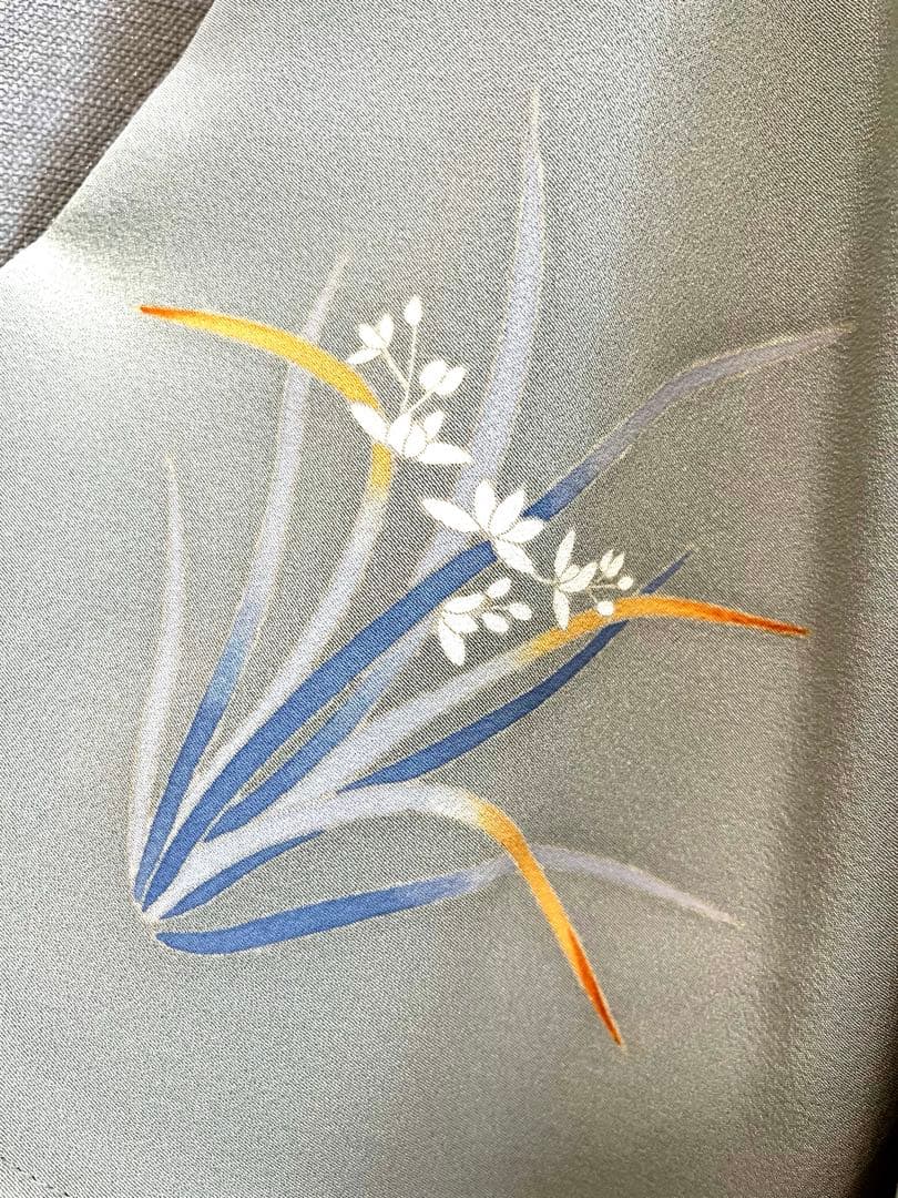 455 着物リメイクロングワンピース　付け下げ