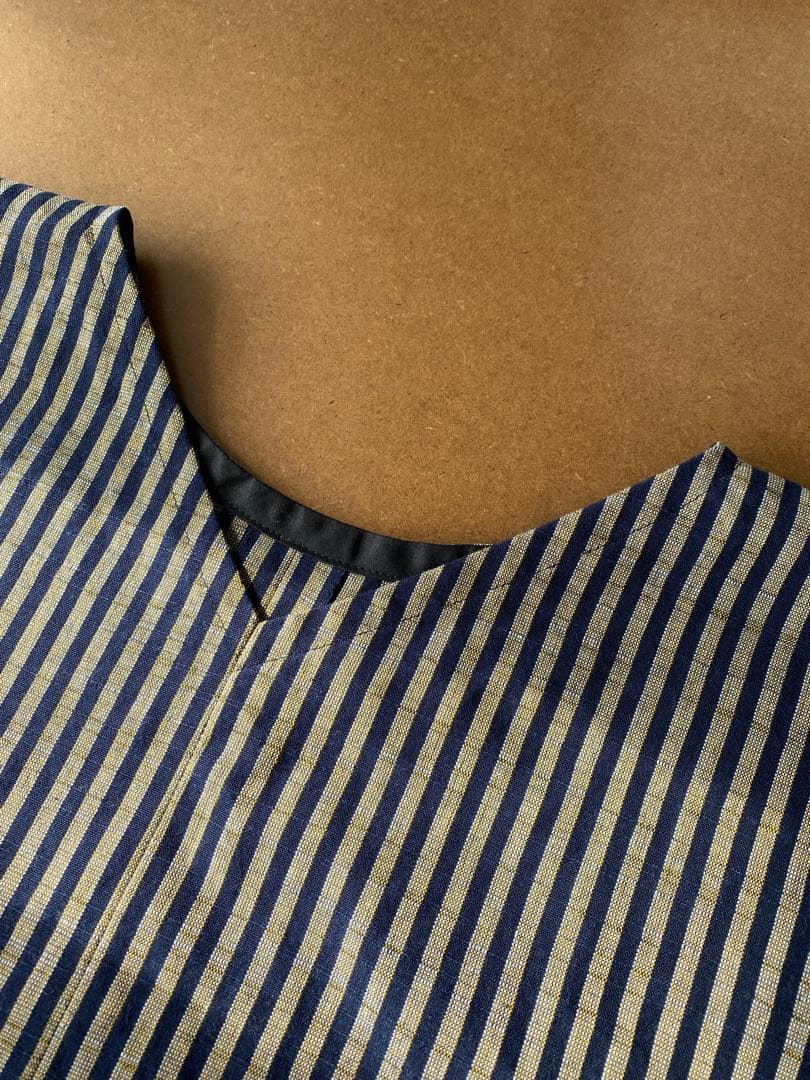 会津木綿　ハンドメイド　ブラウスNo.170