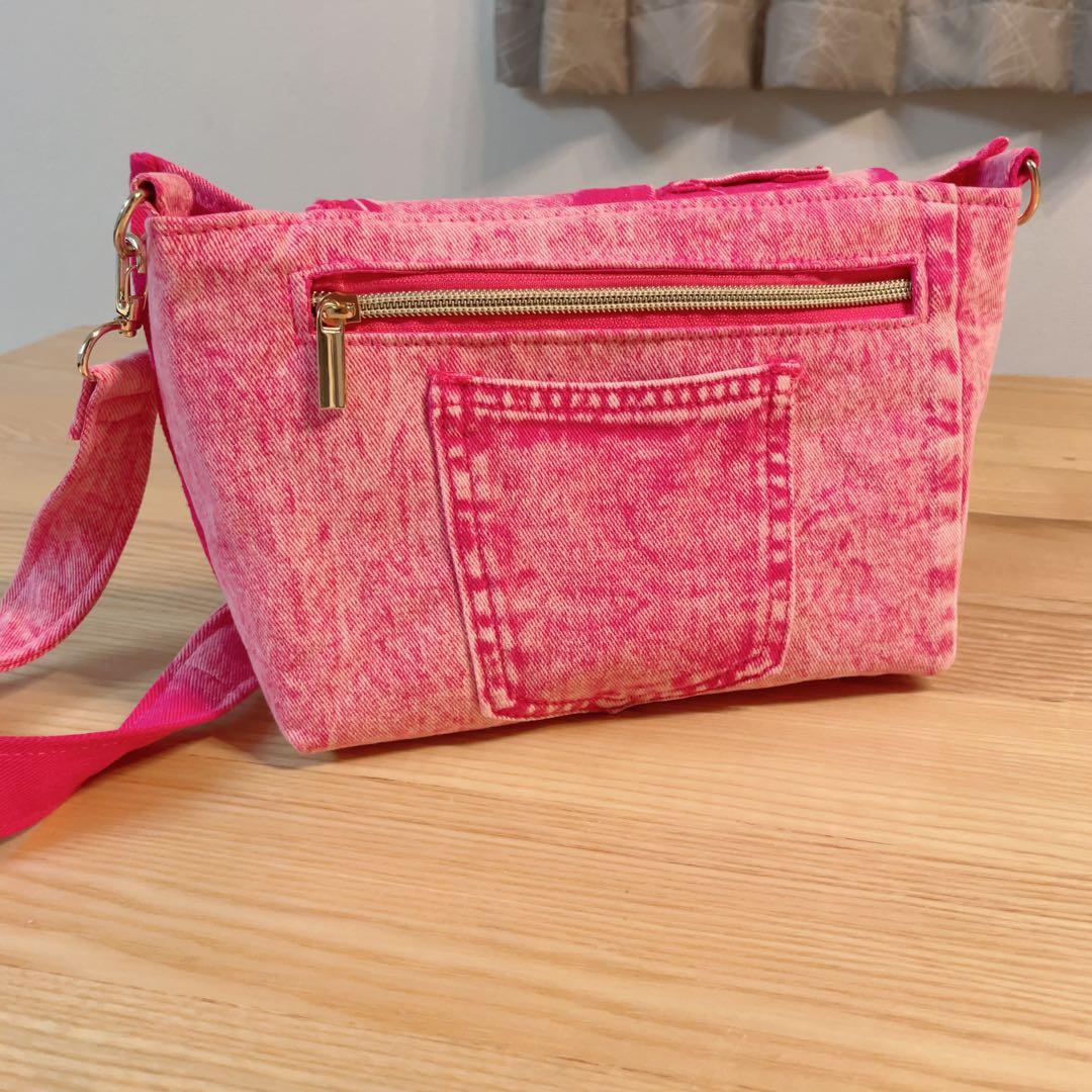 デニム リメイク ピンク セット