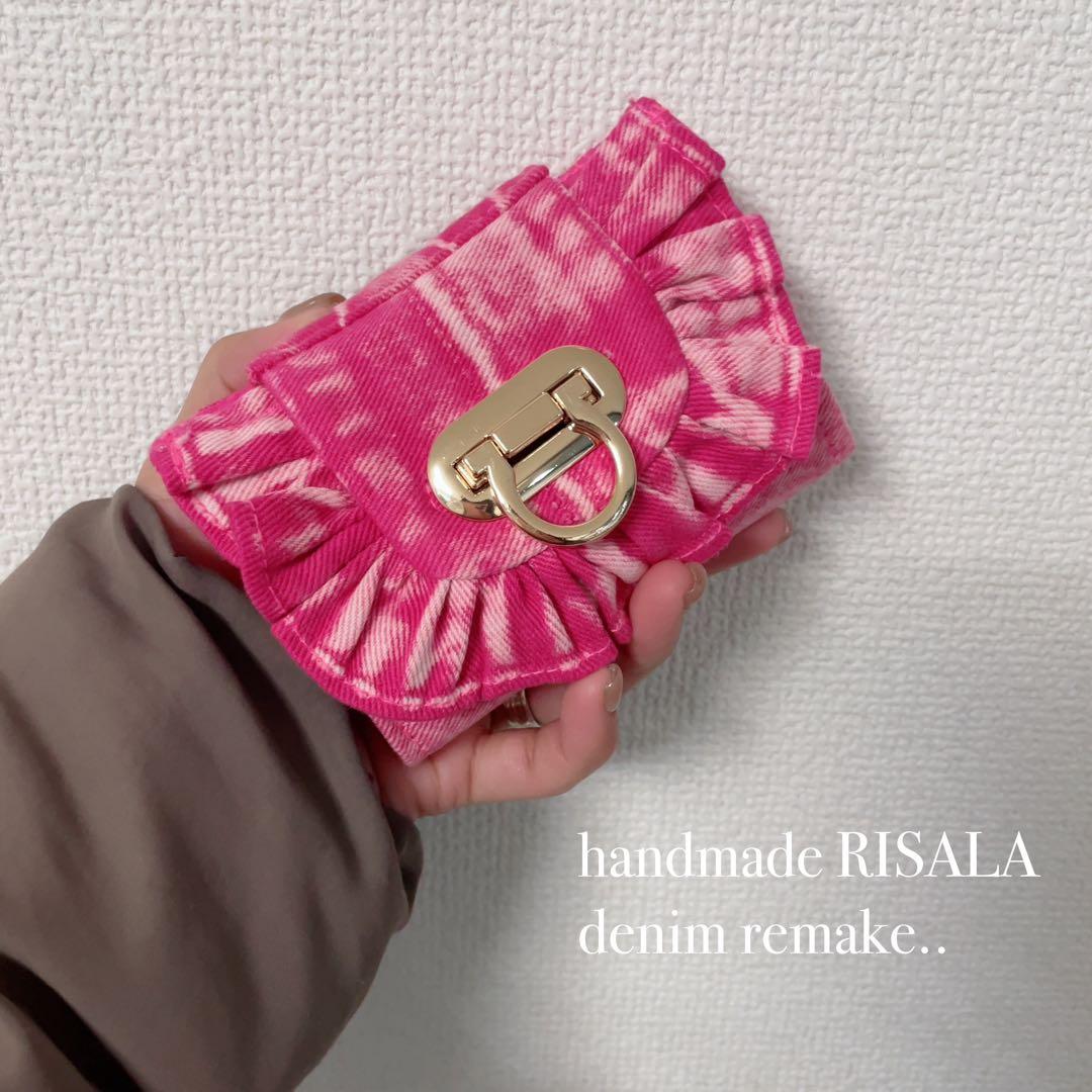 デニム リメイク ピンク セット