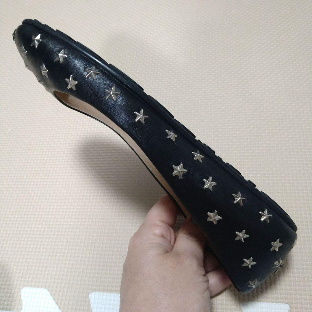 ニコ ジミーチュウ スタッズフラットシューズ 23.5ぐらい