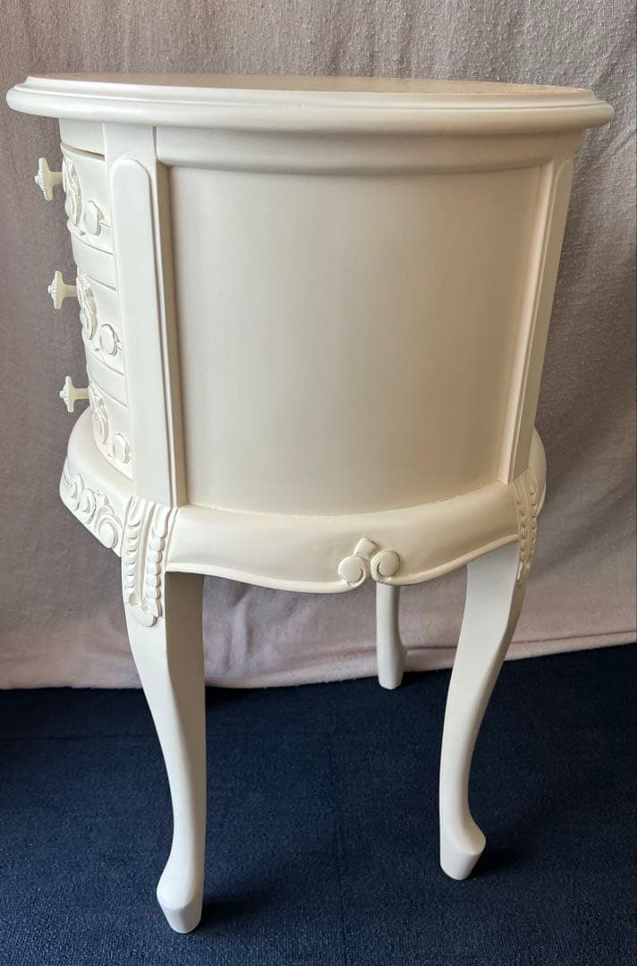 コモ ラウンド3段チェスト 3D マホガニー材