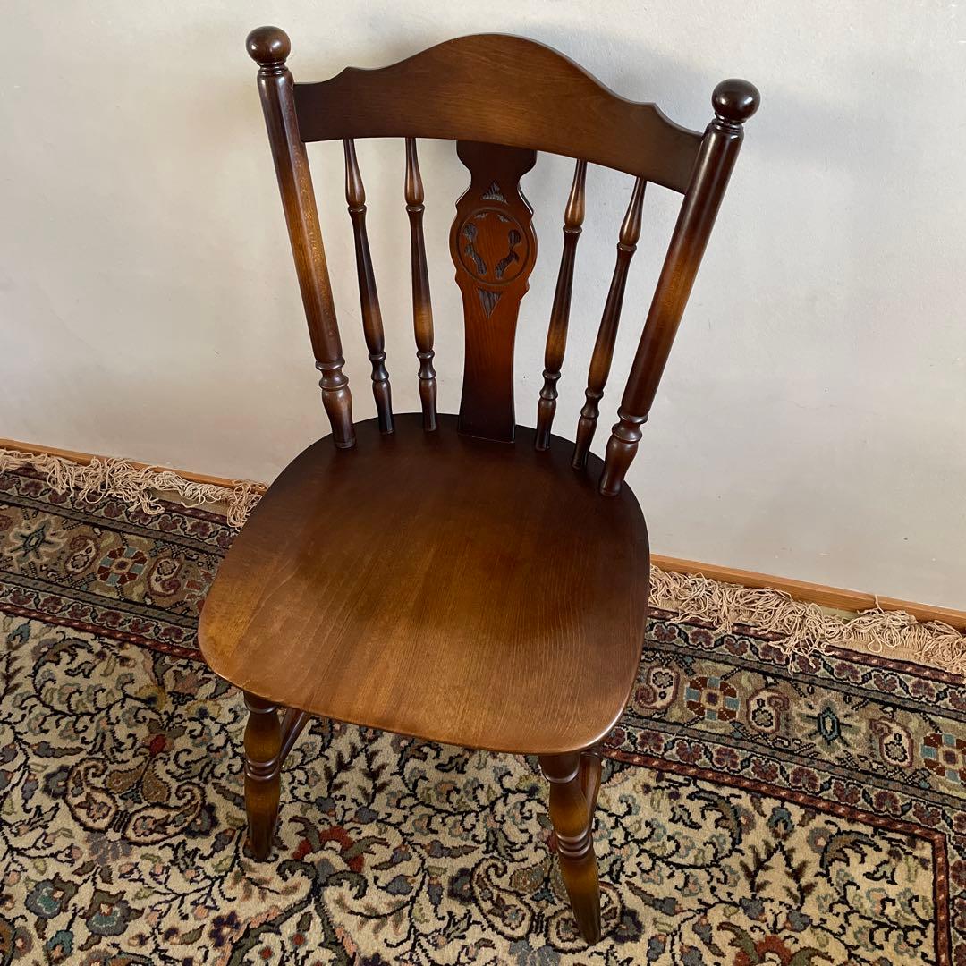 ③【美品】キツツキ 飛騨産業 ダイニングチェア　ウィンザーチェア　コムバック