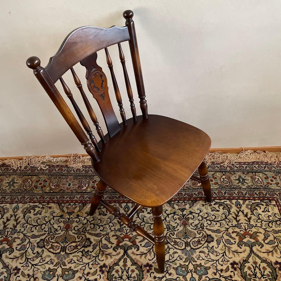 ③【美品】キツツキ 飛騨産業 ダイニングチェア　ウィンザーチェア　コムバック