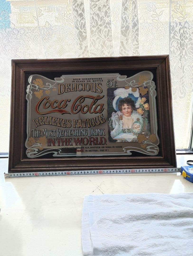 Coca-Cola ヴィンテージパブミラー約53㌢×約38㌢