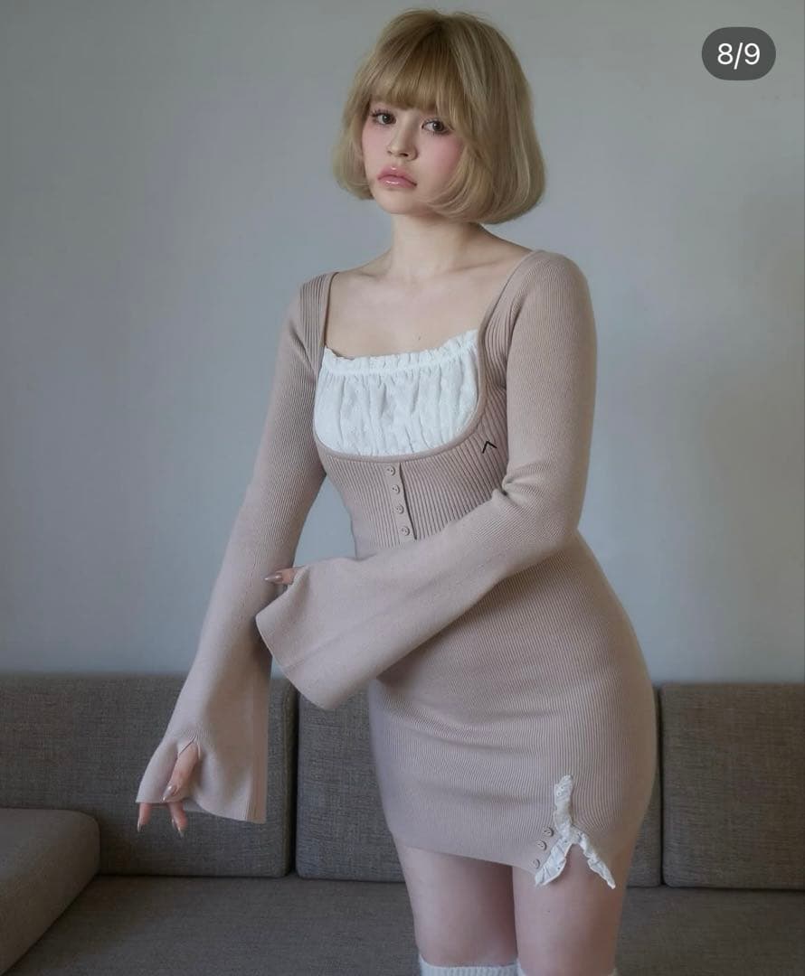 ワンピース ANDMARY Poppy lace mini dress