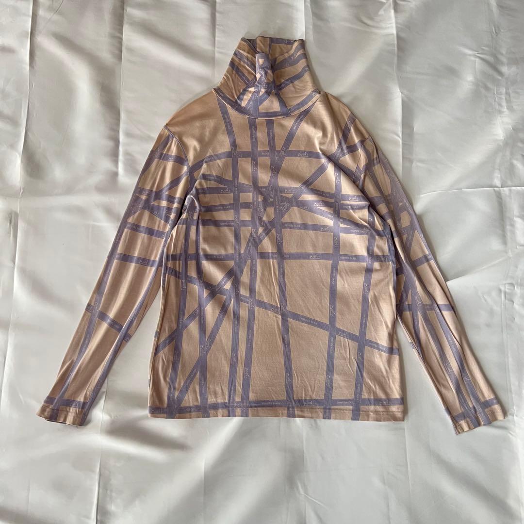 マルジェラ期エルメス　総柄トップス ハイネックカットソー