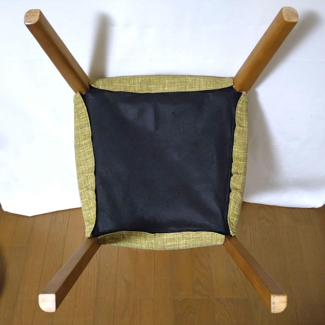 朝日木材加工　ダイニングチェア　2脚セット②　座面カバー付き　送料無料