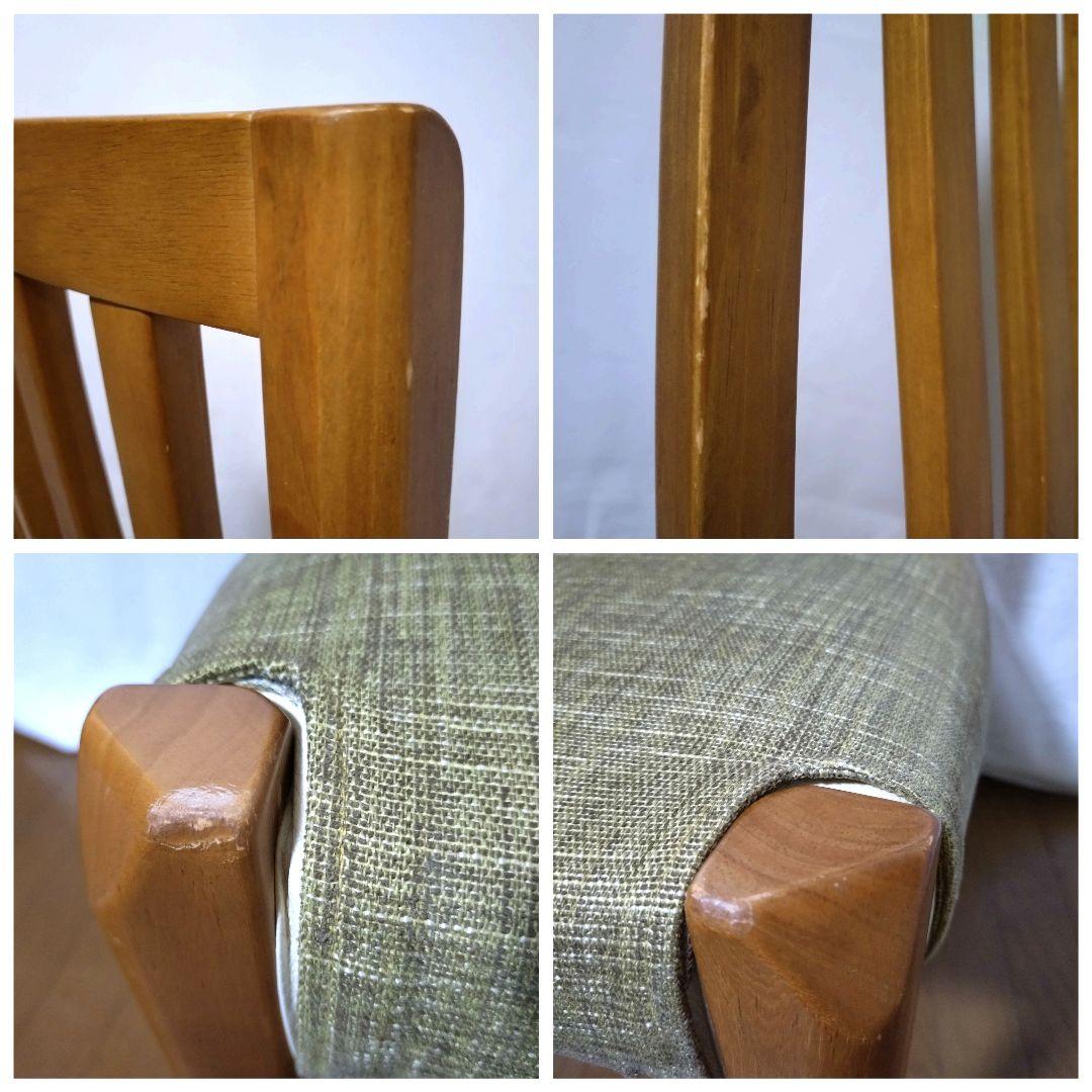 朝日木材加工　ダイニングチェア　2脚セット②　座面カバー付き　送料無料