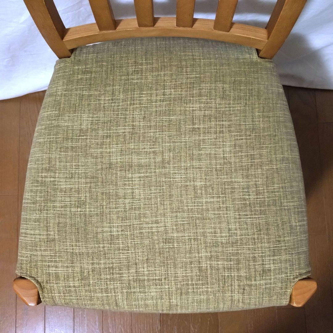 朝日木材加工　ダイニングチェア　2脚セット②　座面カバー付き　送料無料