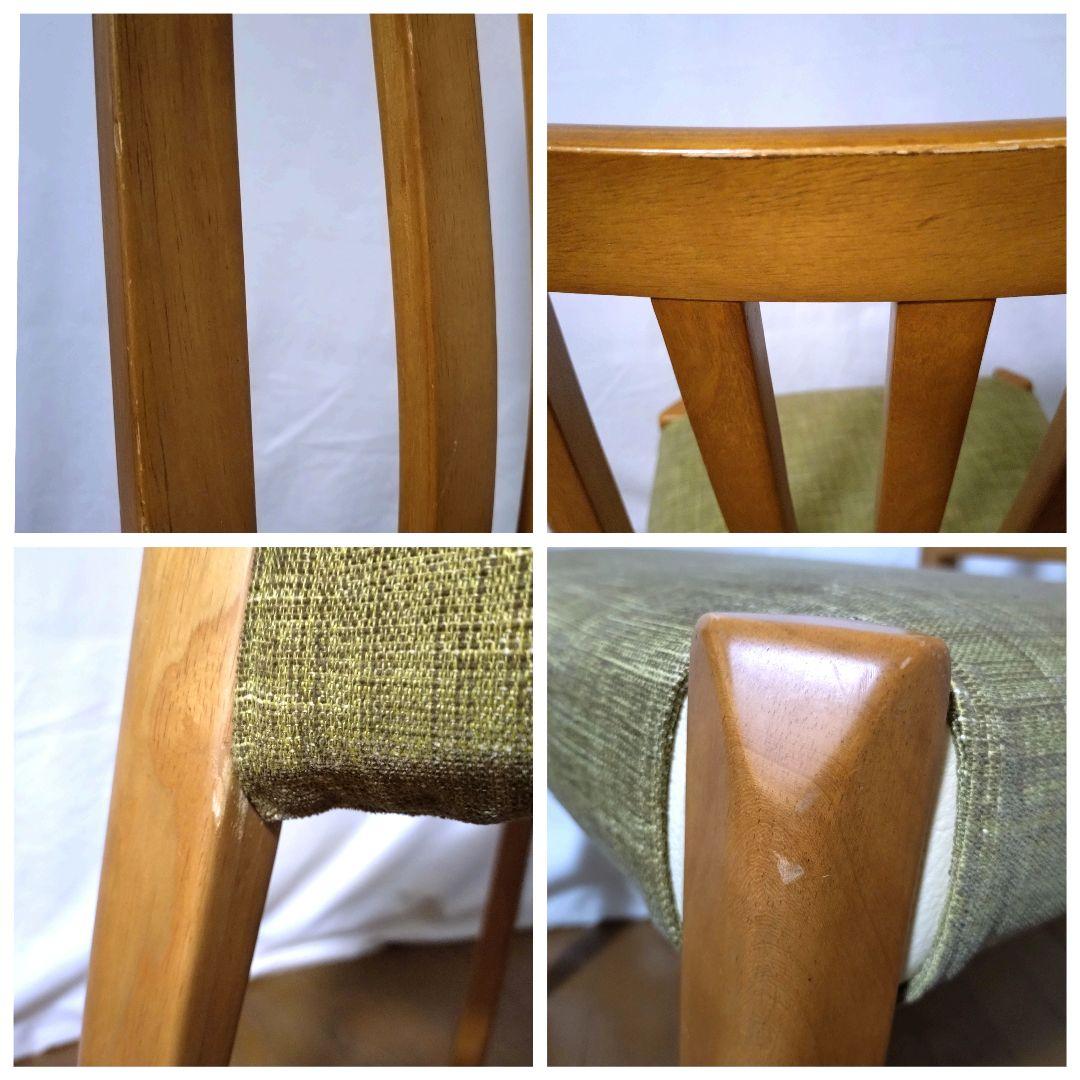 朝日木材加工　ダイニングチェア　2脚セット②　座面カバー付き　送料無料