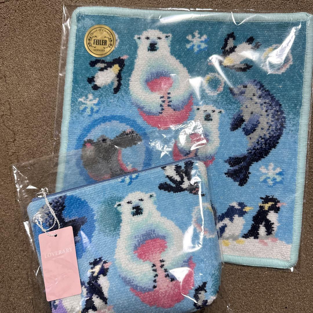 フェイラー アサヒヤマアクアフレンズ ポーチ(大)&ハンカチ（取扱店舗限定）