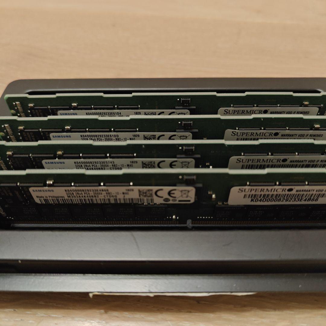 Samsung製 DDR4 32GB 4枚 128GB ECC サーバ用