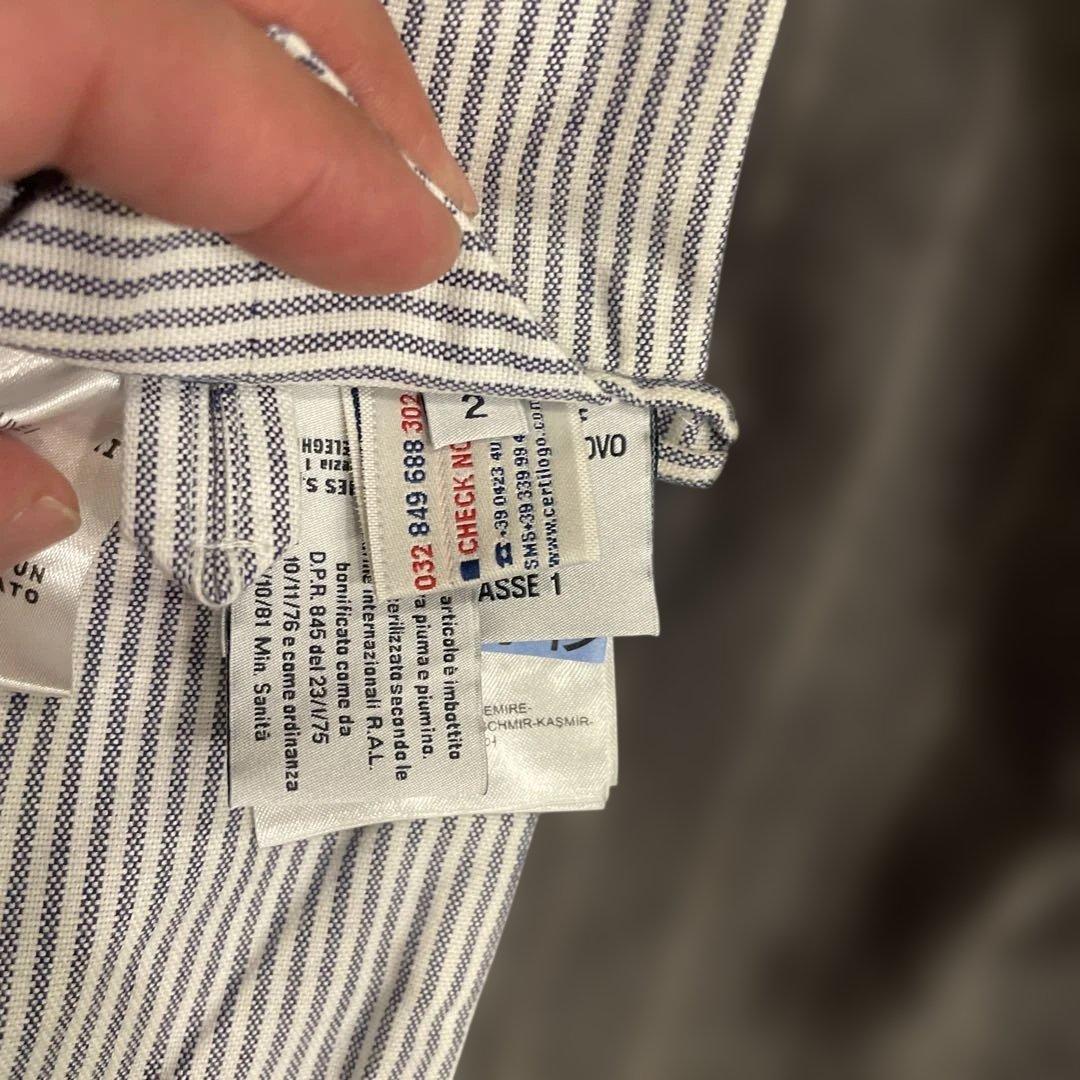 モンクレール　ストライプ テーラードジャケット ダウン90%