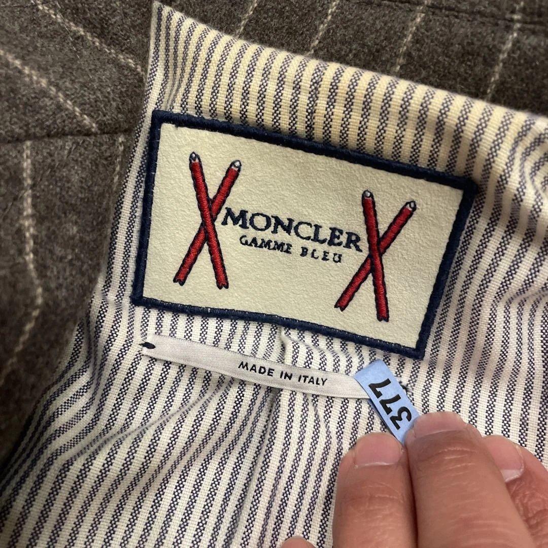 モンクレール　ストライプ テーラードジャケット ダウン90%