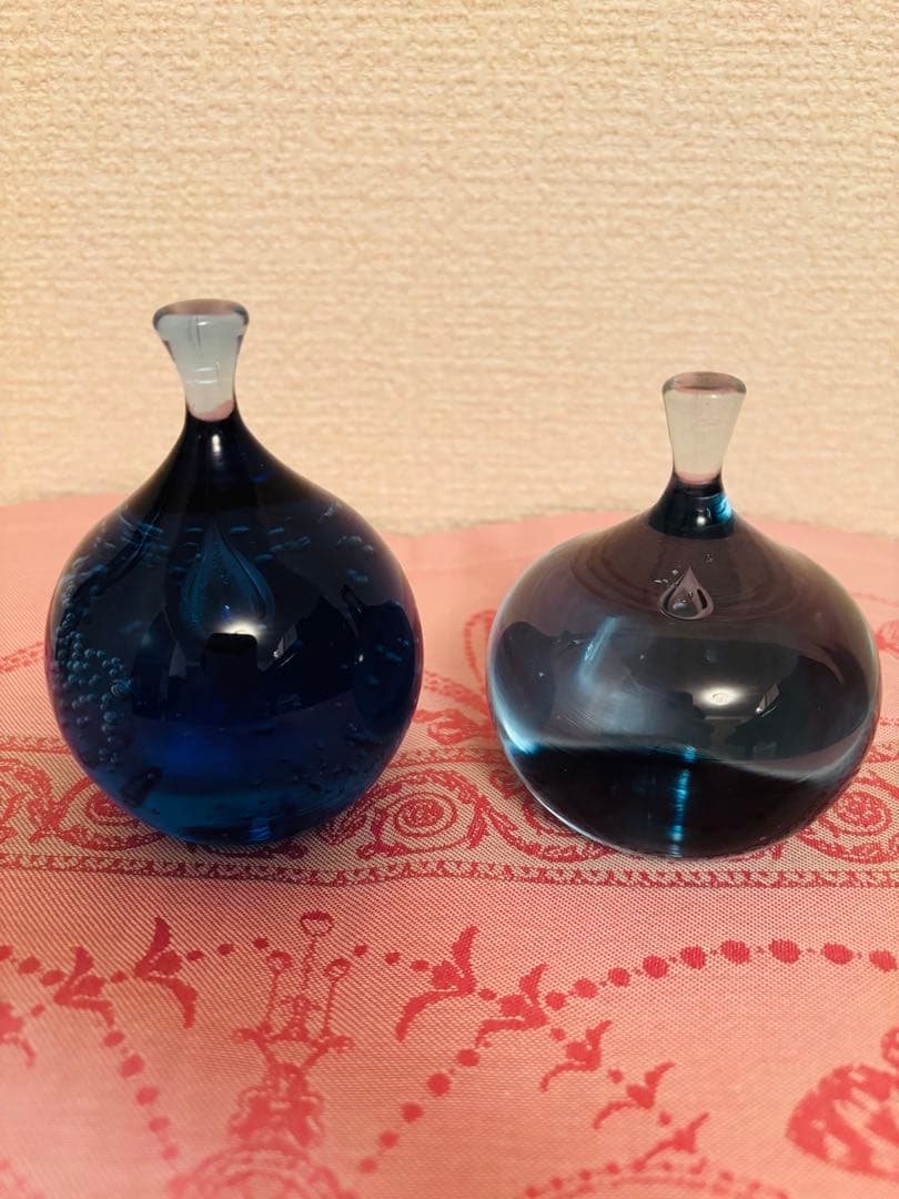 glass atelier えむに　ペーパーウエイト　『空のしずく』　2点