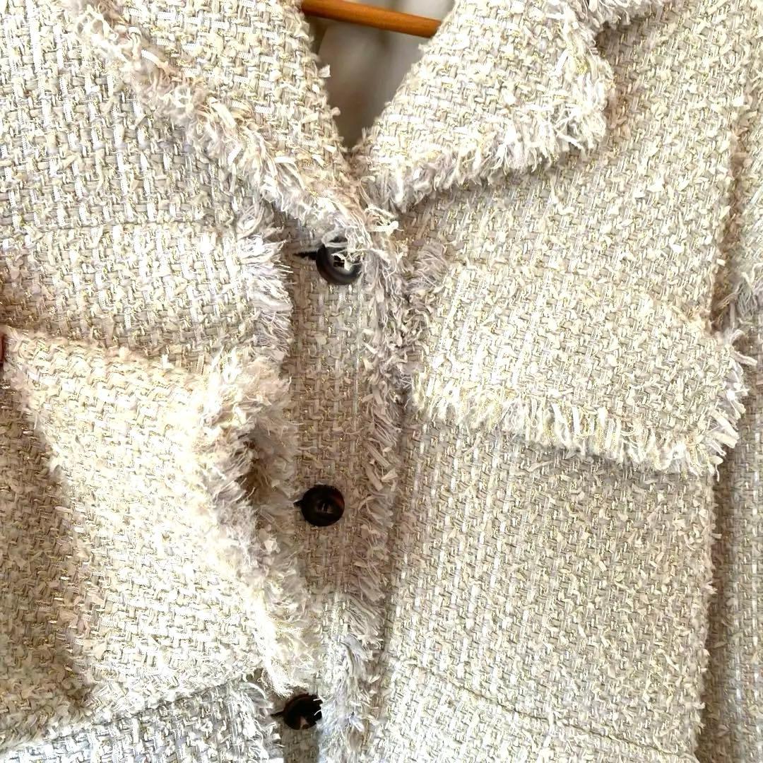 【新品、タグ付、訳あり】エポカ　ツイード　ジャケット　コート