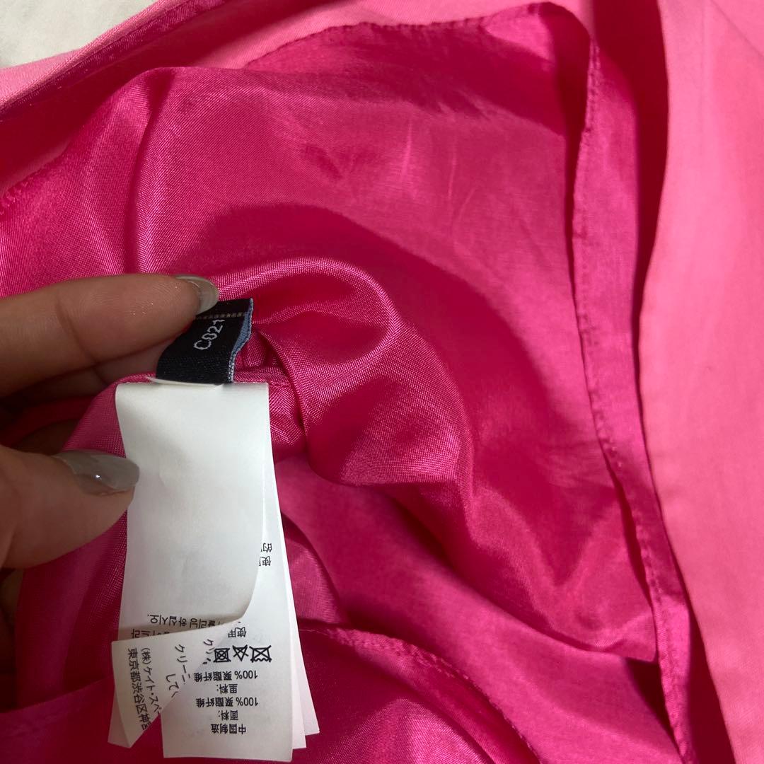 kate spade ピンクノースリーブミニワンピース