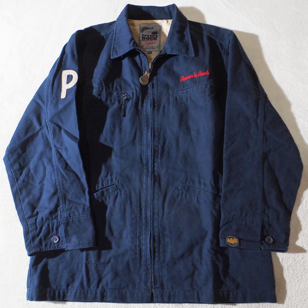 希少 パワーズロック カバーオール 濃紺 インディゴ デニムジャケット L