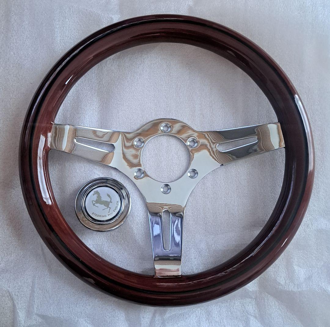 美品 小径ステアリング旧車 街道レーサー 当時物 イタリア製 OBA ナルディー