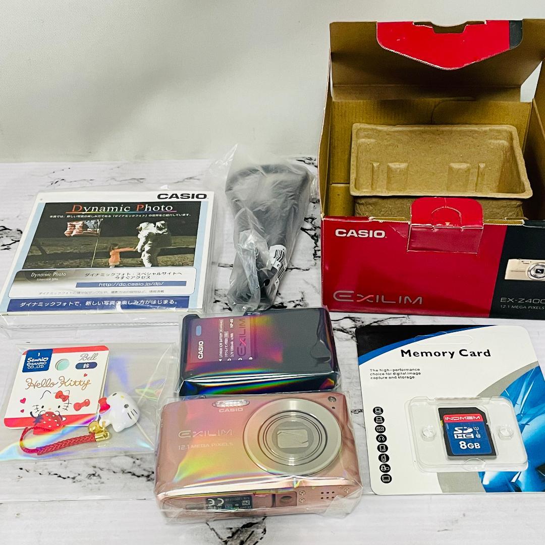【美品】CASIO EXILIM EX-Z400 ピンク 一式セット 新品SD付