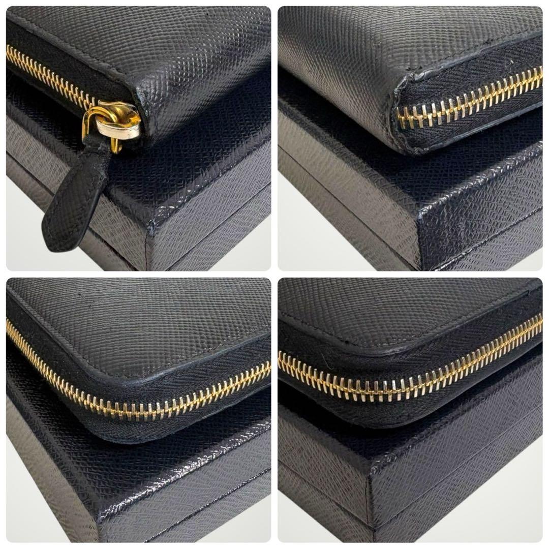 極美品✨ PRADA プラダ サフィアーノ 長財布 ラウンドジップ