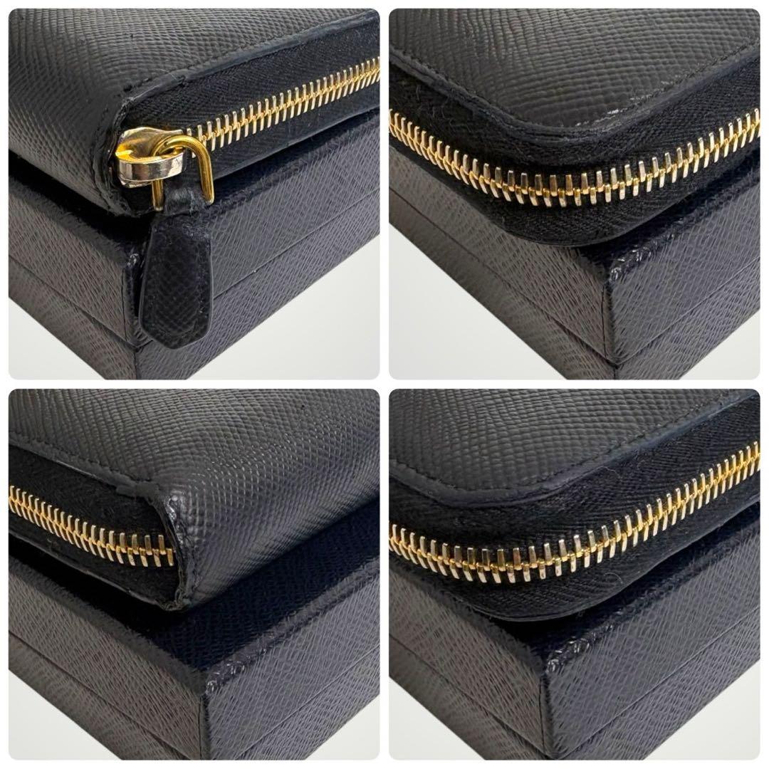 極美品✨ PRADA プラダ サフィアーノ 長財布 ラウンドジップ
