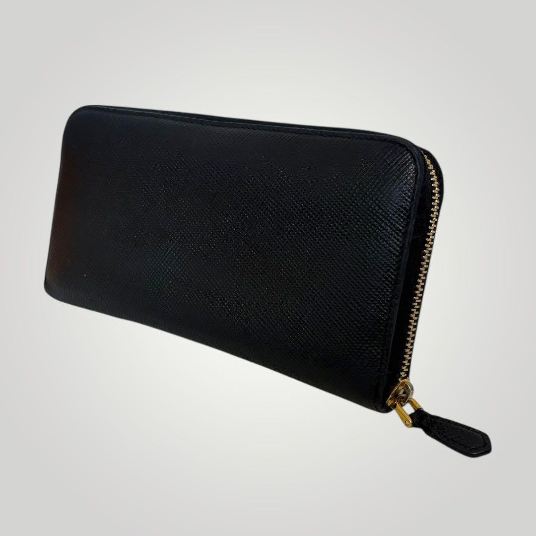 極美品✨ PRADA プラダ サフィアーノ 長財布 ラウンドジップ