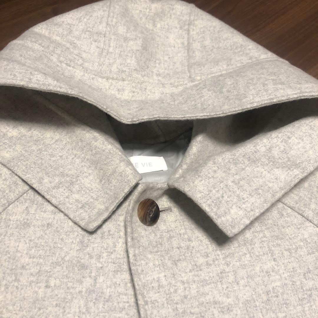 美品　GALERIE VIE フード付き ピーコート ウール カシミヤ混