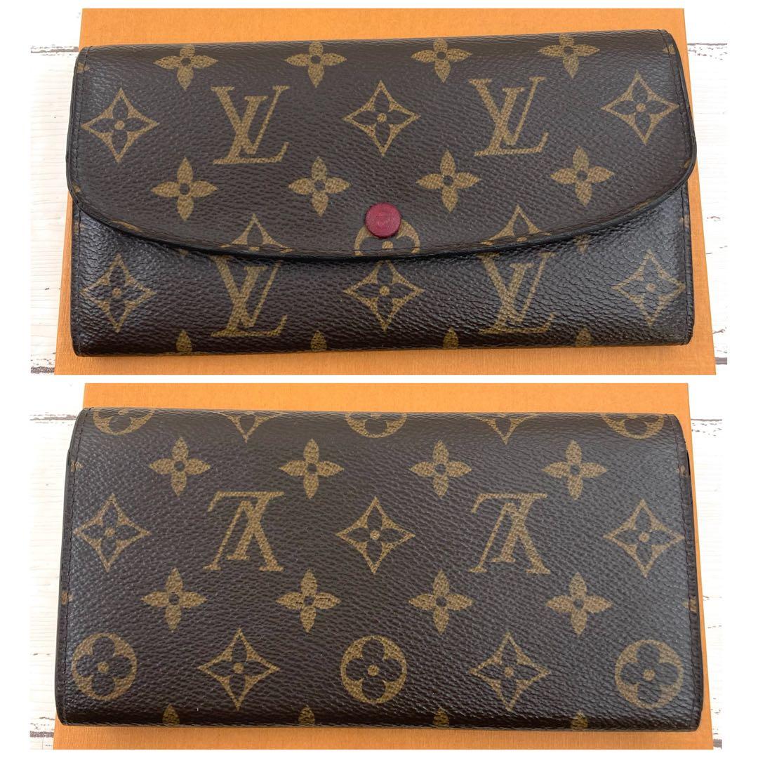 ルイヴィトン モノグラム ポルトフォイユ エミリー フューシャ 箱付