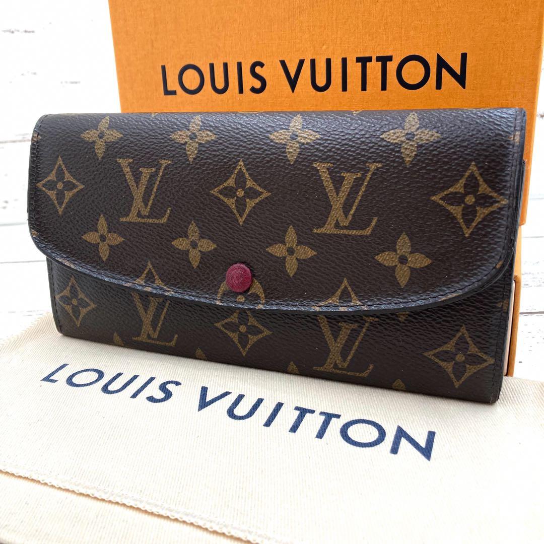 ルイヴィトン モノグラム ポルトフォイユ エミリー フューシャ 箱付