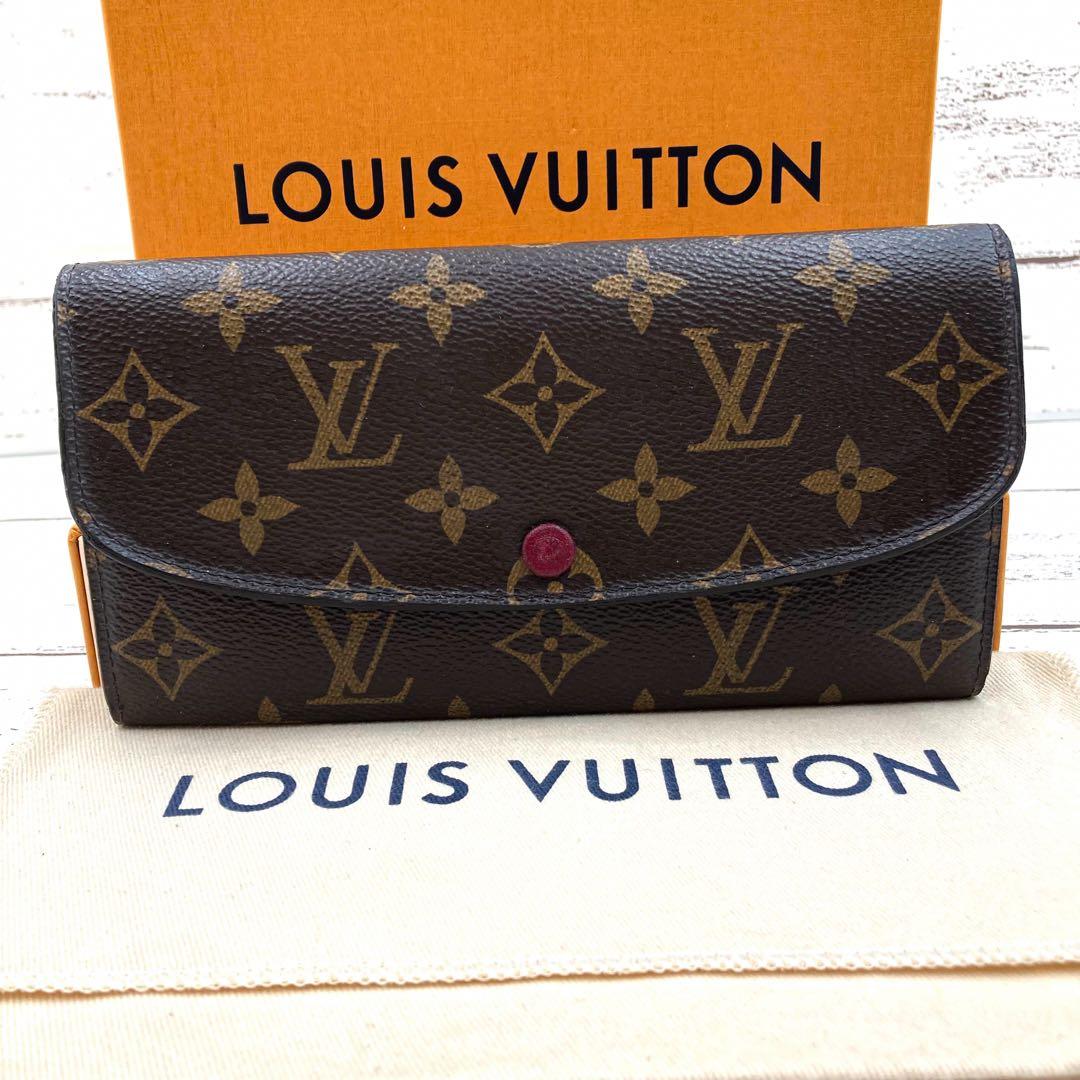 ルイヴィトン モノグラム ポルトフォイユ エミリー フューシャ 箱付