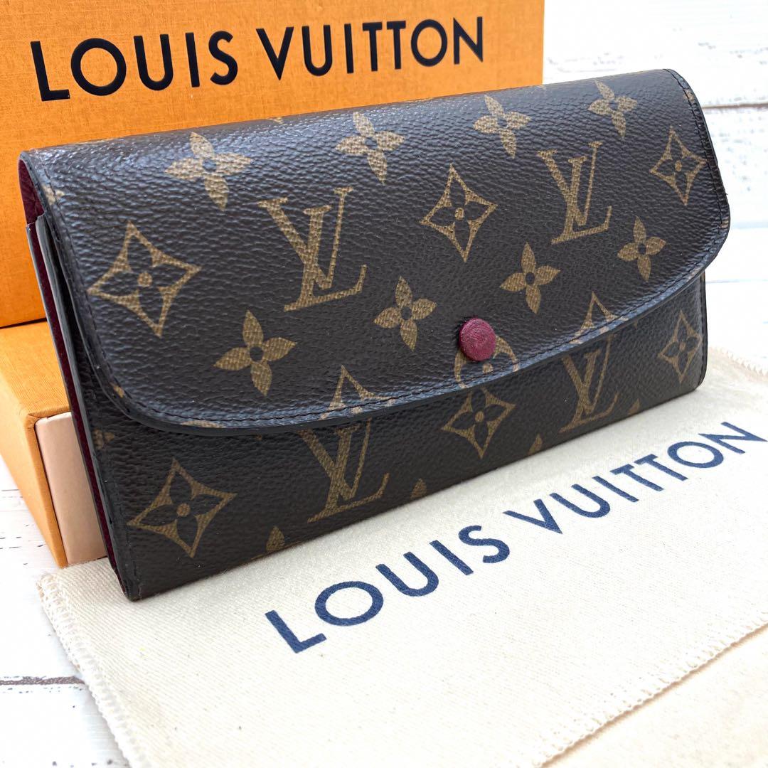 ルイヴィトン モノグラム ポルトフォイユ エミリー フューシャ 箱付