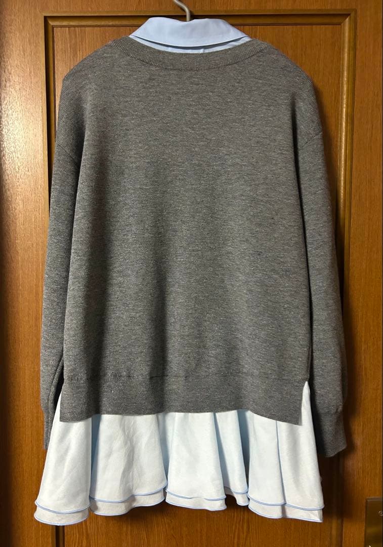 お値下げ‼️LILY BROWN シャツドッキングフリルミニワンピース