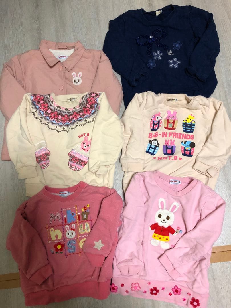 【専用】ミキハウス うさぎデザイン トップス ジャンパー6点セット
