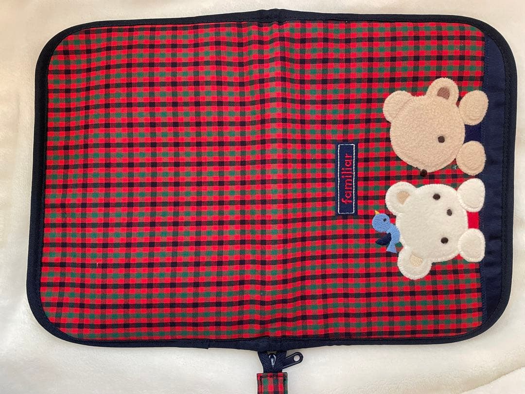 【極美品】familiar 母子手帳ケース チェック柄　A5サイズ
