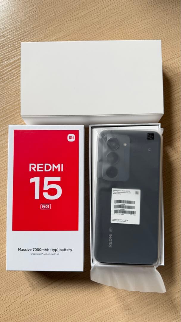 REDMI 15 5G 6.9インチ メモリー4GB ストレージ128GB
