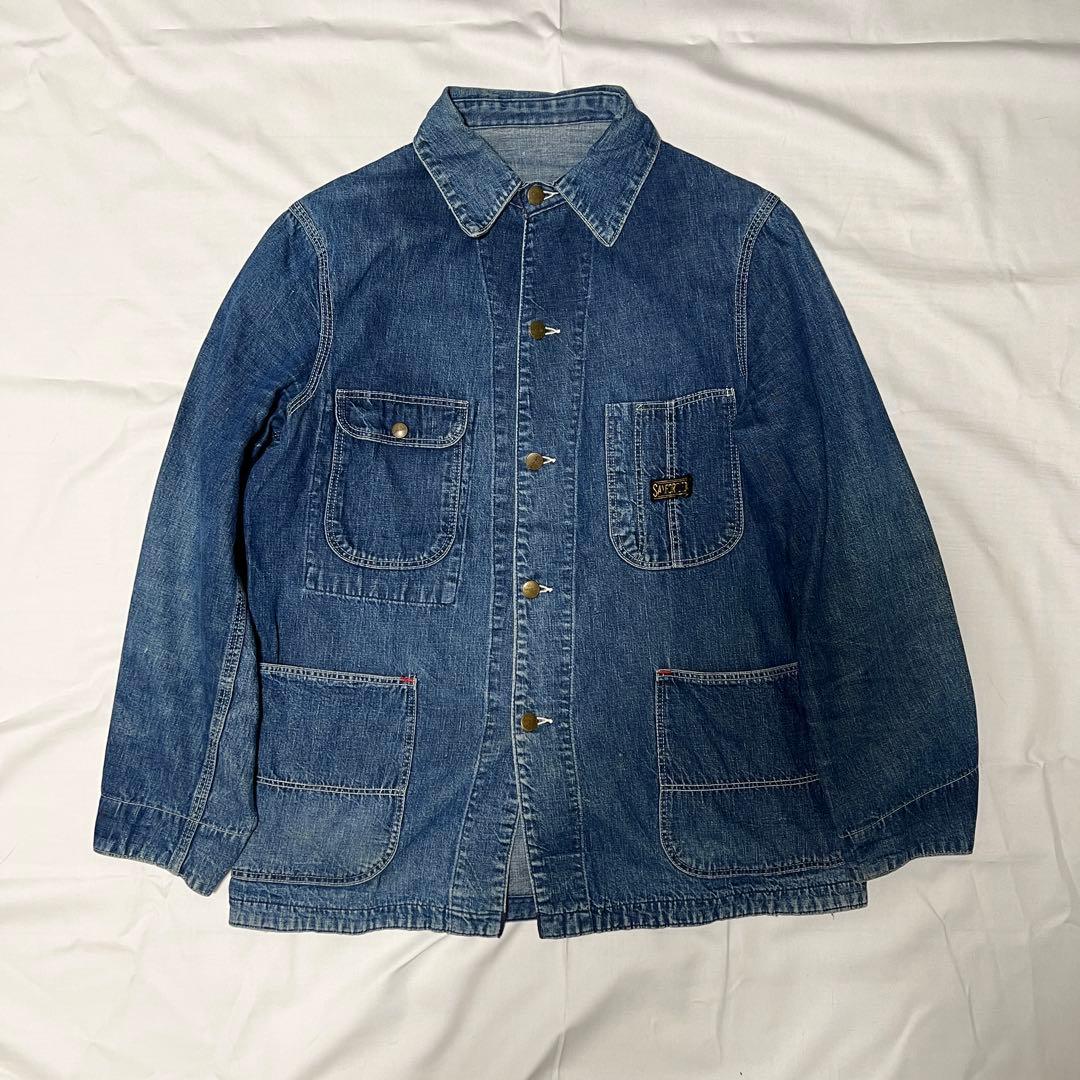 50s ヴィンテージ カバーオール Sanforized サイズ大きめ デニム
