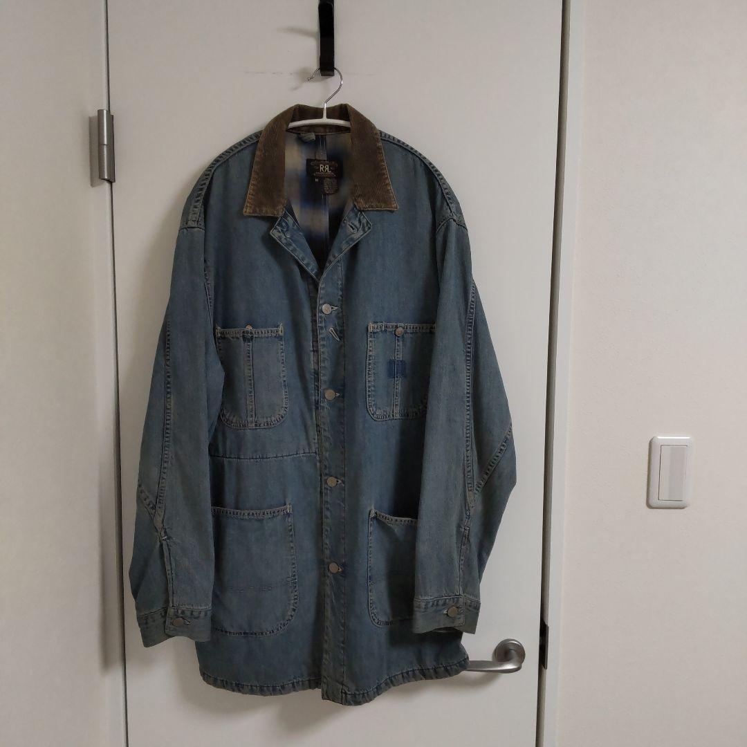 90's RRL デニムカバーオール　M オンブレチェック　三つ星タグ　USA製