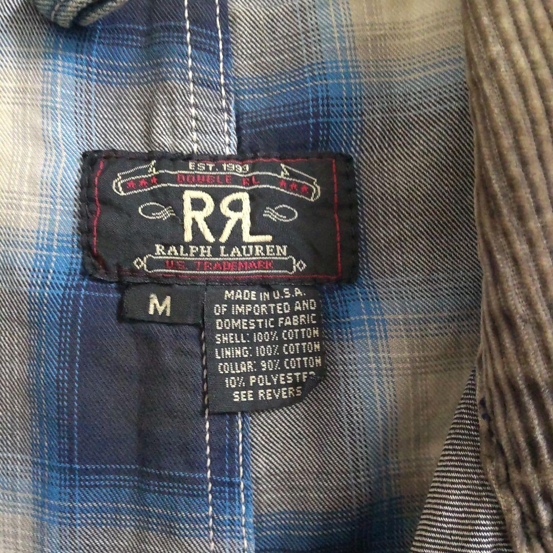 90's RRL デニムカバーオール　M オンブレチェック　三つ星タグ　USA製