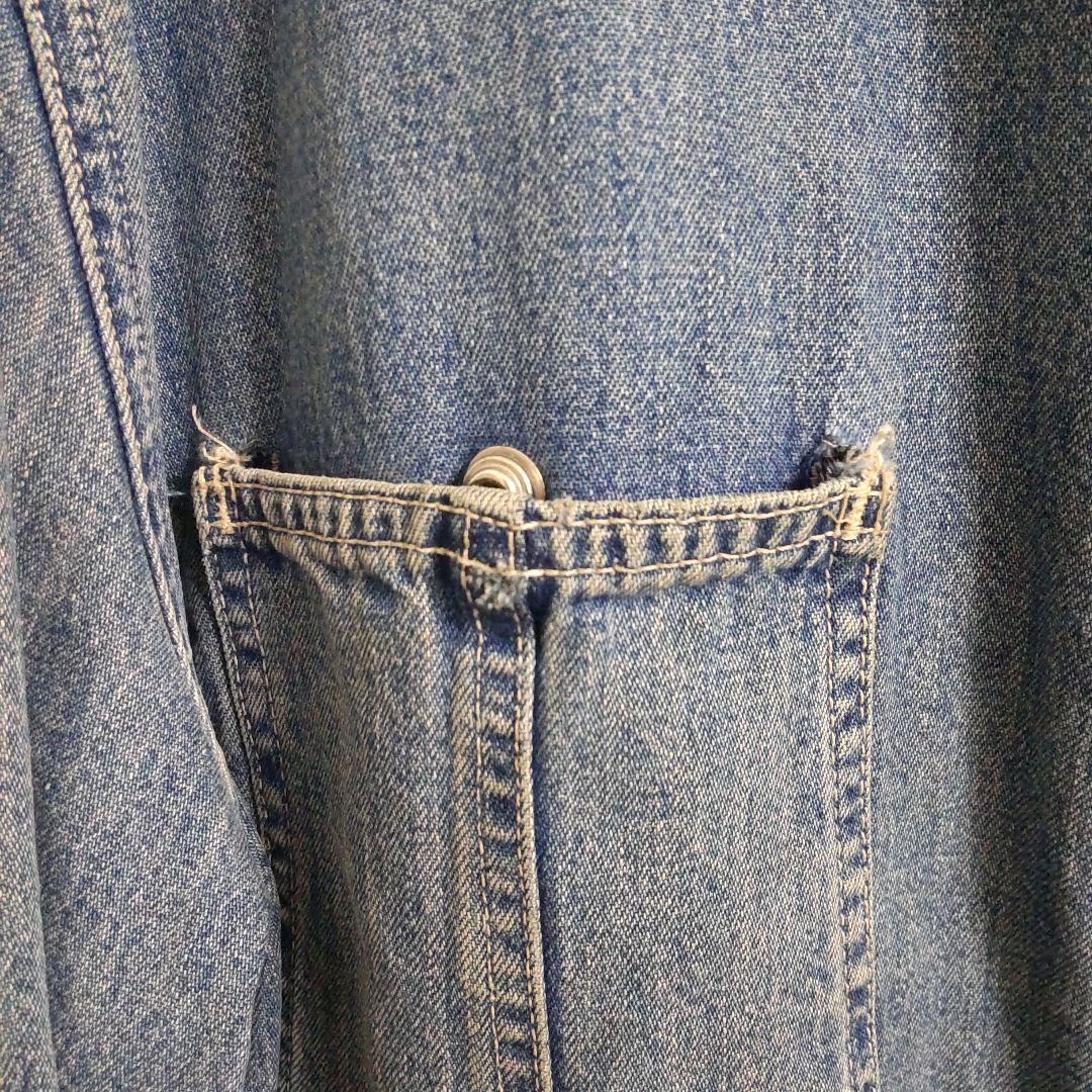 90's RRL デニムカバーオール　M オンブレチェック　三つ星タグ　USA製