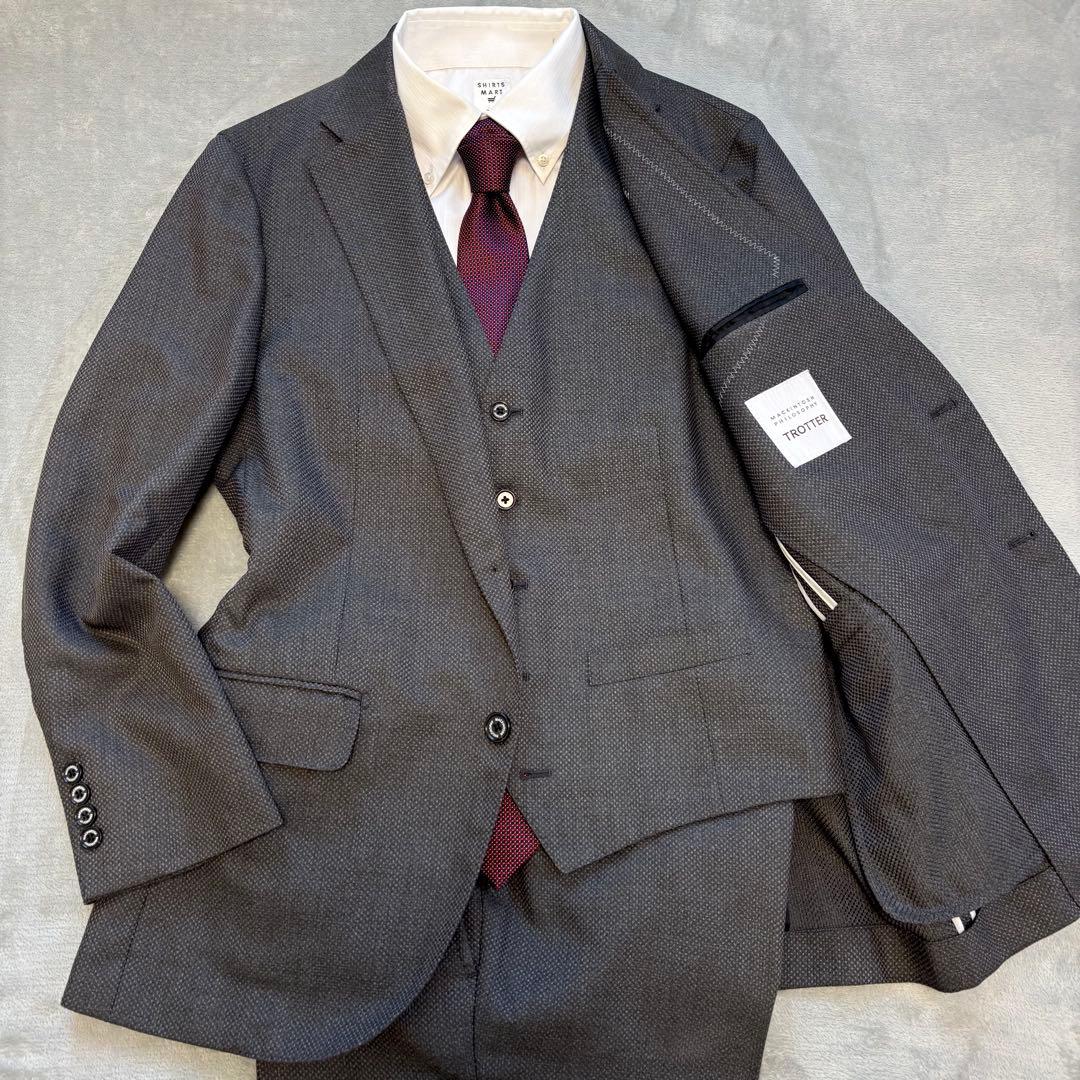 3ピース✨マッキントッシュフィロソフィー TROTTER スーツ 洗える 2B