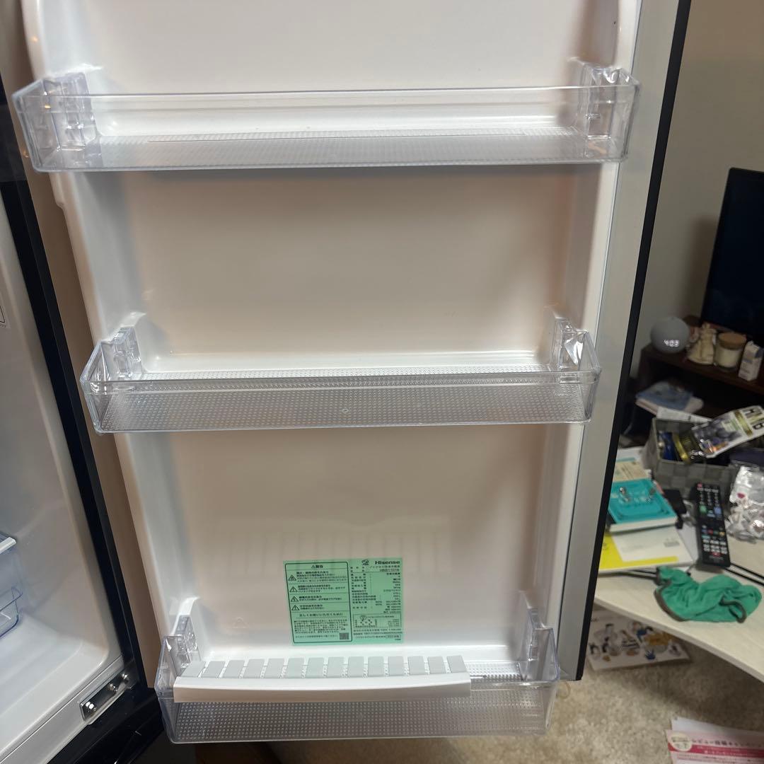 Hisense ブラック 2ドア冷蔵庫　175L